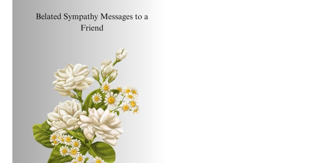 Belated Sympathy Messages to a Friend