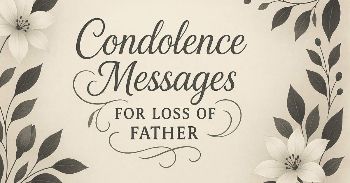 Condolence Messages for Loss of Father