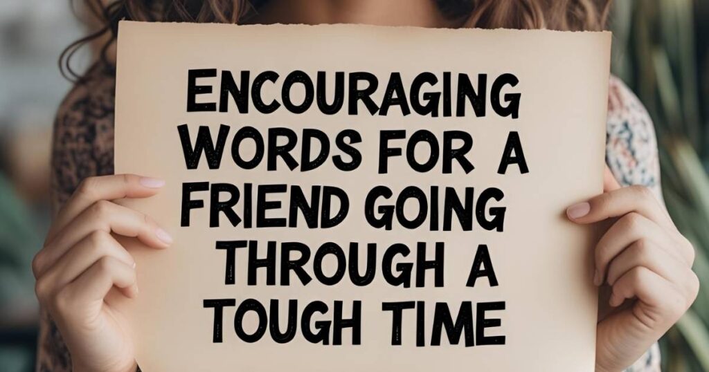 Encouraging Words for a Friend Going Through a Tough Time