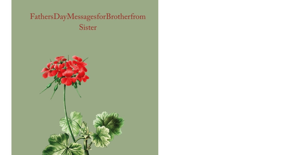 Fathers Day Messages for Brother from Sister