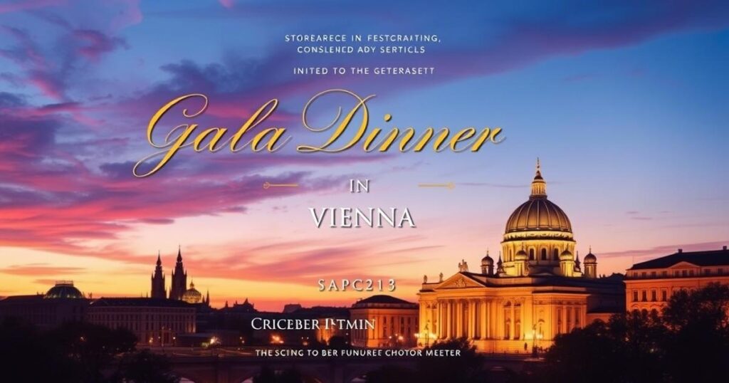 Formal Invitation Messages for a Gala Dinner in Vienna