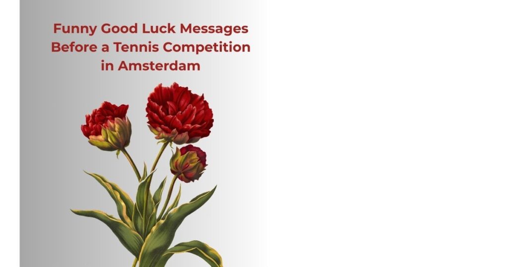 Funny Good Luck Messages Before a Tennis Competition in Amsterdam