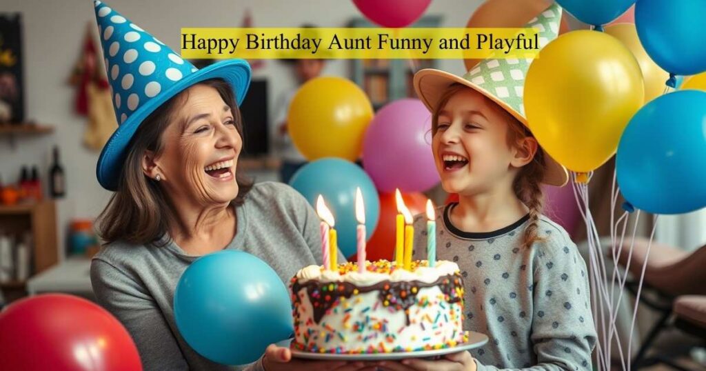Happy Birthday Aunt Funny and Playful


