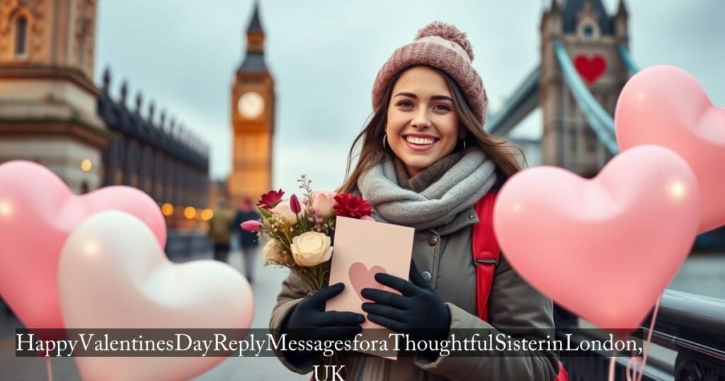 Happy Valentines Day Reply Messages for a Thoughtful Sister in London, UK
