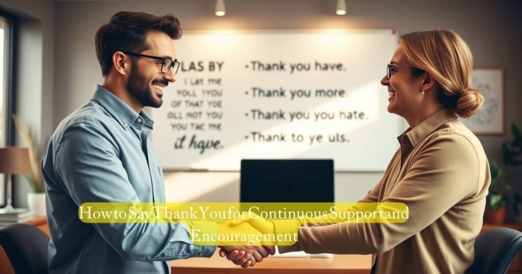 How to Say Thank You for Continuous Support and Encouragement

