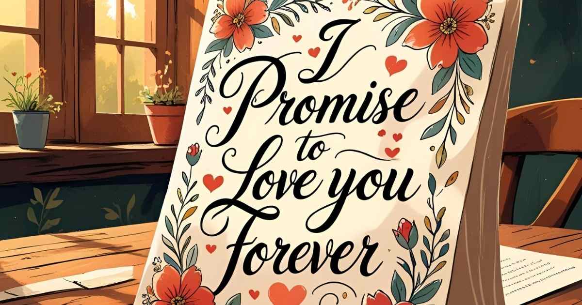 I promise to love you forever message