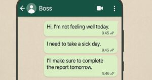 Sick Leave WhatsApp Messages to Boss
