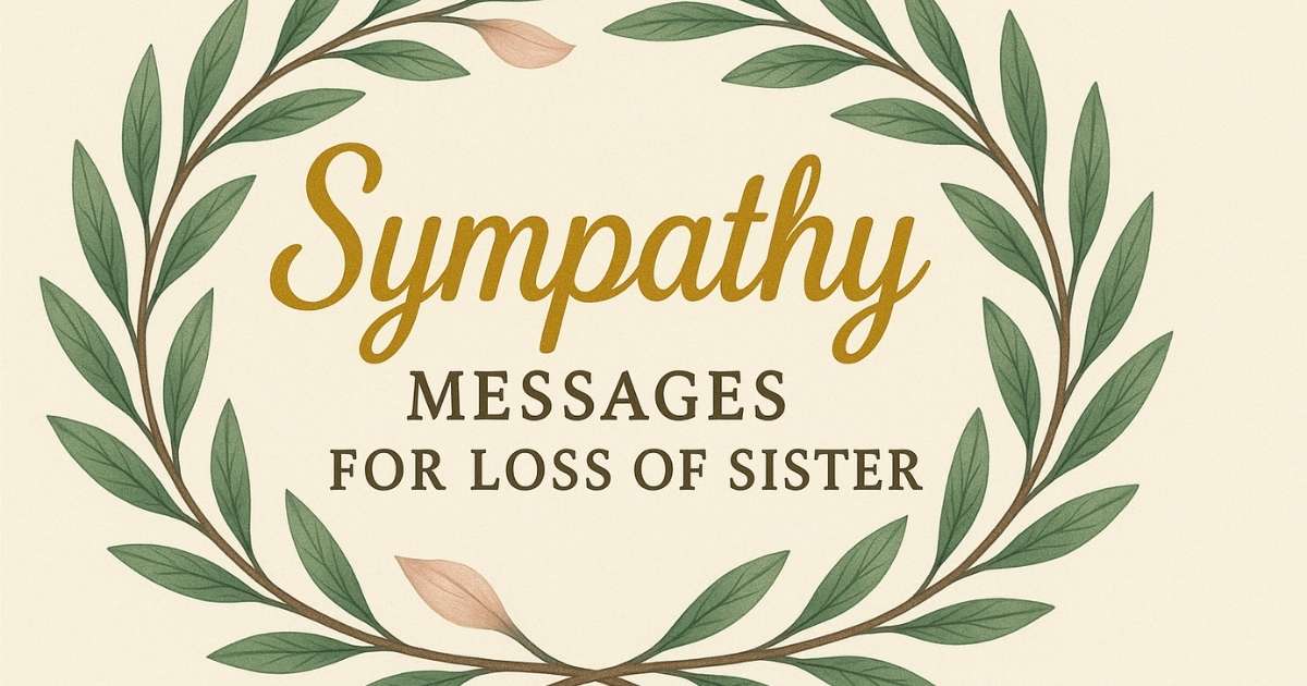Sympathy Messages for Loss of Sister