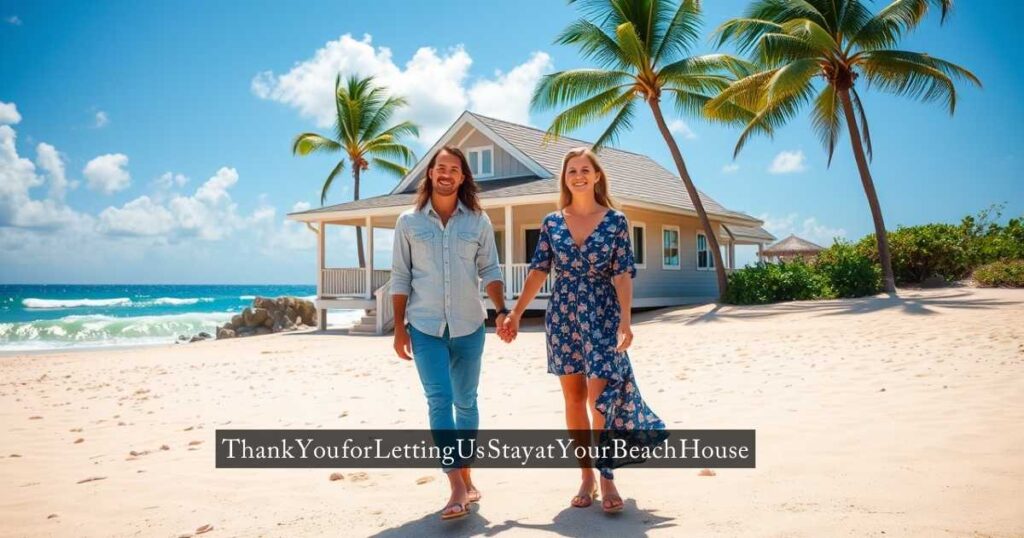 Thank You for Letting Us Stay at Your Beach House

