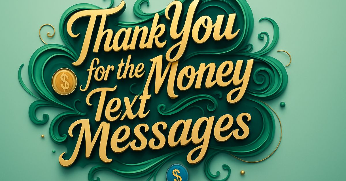 Thank You for the Money Text Messages