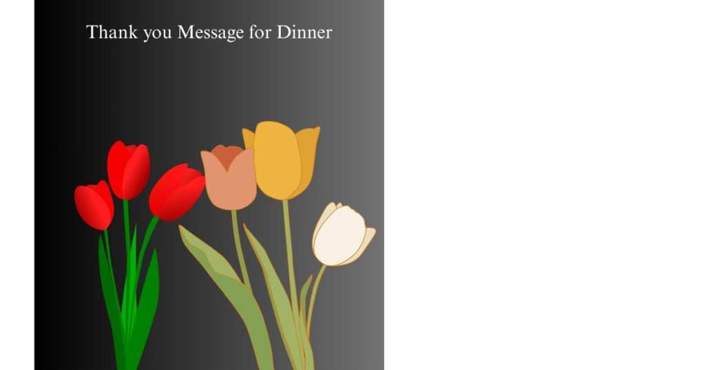 Thank you Message for Dinner