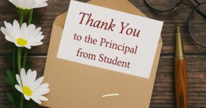 Thank you Letter to the Principal from Student