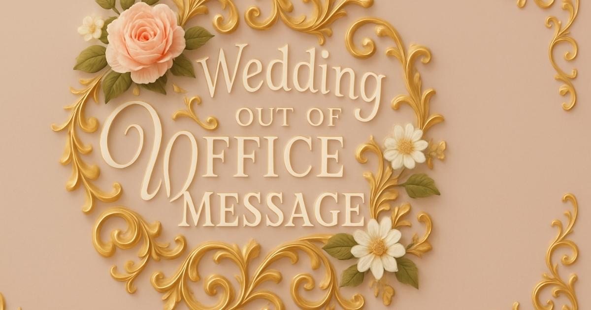 Wedding Out Of office Message