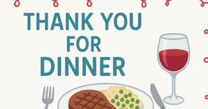 thank you for dinner message