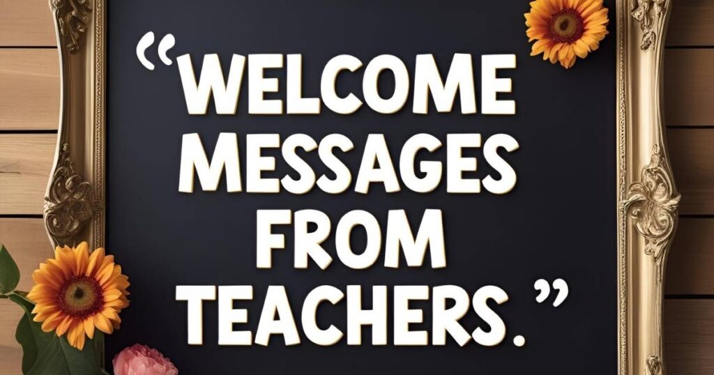 Welcome Messages to Students from Teachers