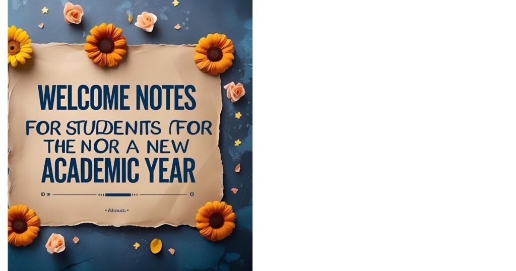 Welcome Notes for Students for the New Academic Year