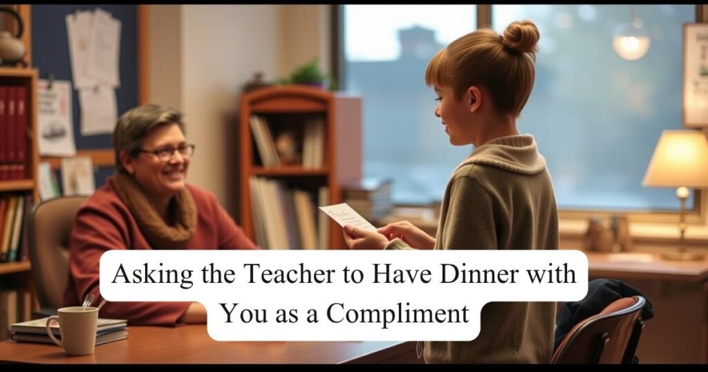 Asking the Teacher to Have Dinner with You as a Compliment
