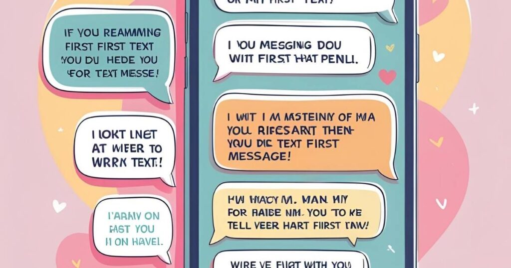 Engaging Messages To Send In The First Text