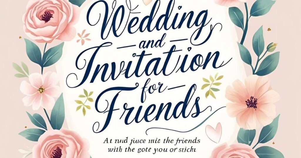 Wedding Invitation Messages For Friends On WhatsApp