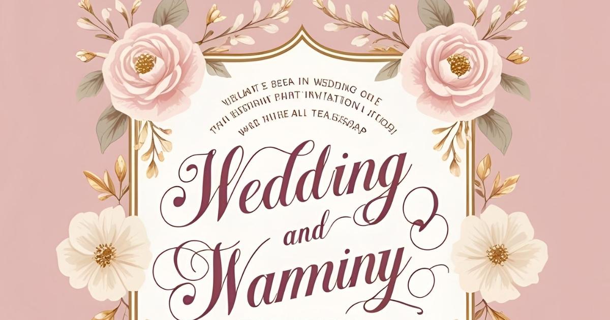Wedding invitation message for whatsapp