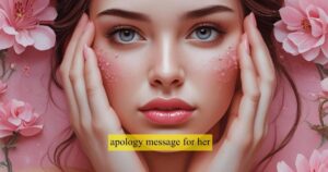 apology message for her