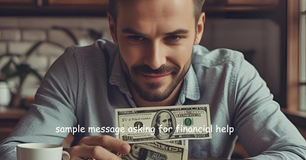 sample message asking for financial help