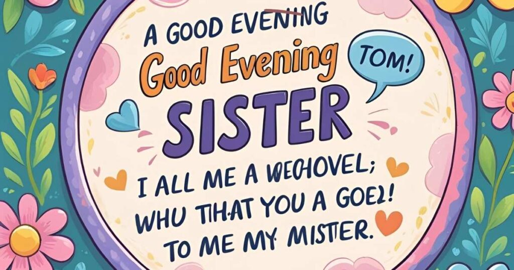 Funny Good Evening Messages to Make Your Sister Smile