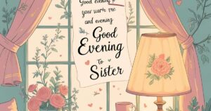 good evening messages for your sister
