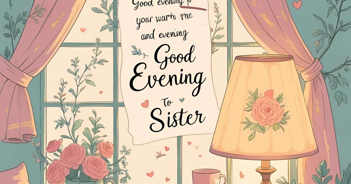 good evening messages for your sister